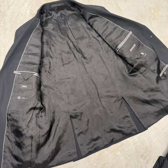 Hugo Boss Suit 2pc Black Travel Columbo Wool Fabric Jets/Lenon 38 S 34x28 - Picture 7 of 16